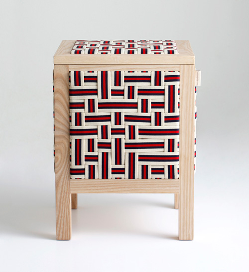 Unusual Furnitre Covered With Elastic Bands
