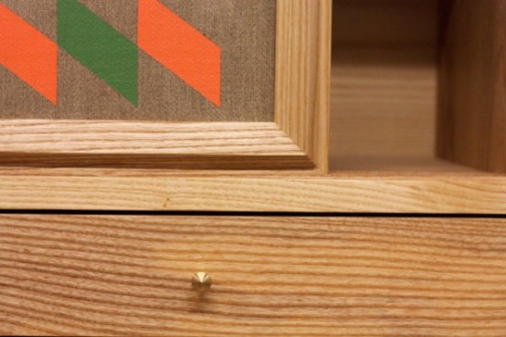 Unusual Wooden Furniture With Bright Geometric Patterns