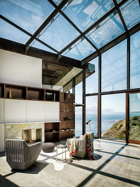 Vacation House With Glass Walls And Ceilings On The Coast