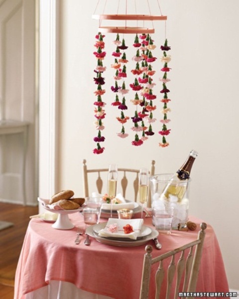 Valentines Day Decor With Flowrrs Fruit And Berries