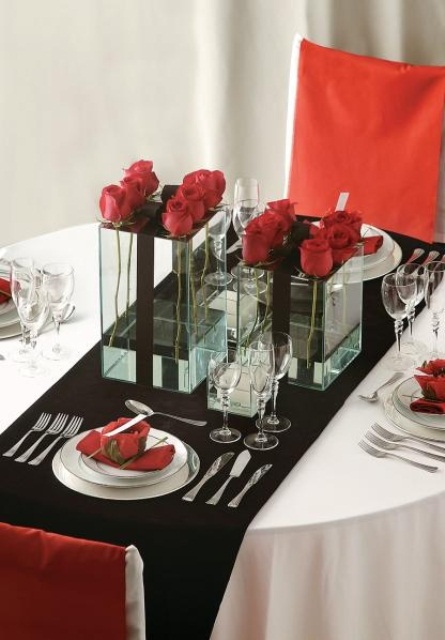 Valentines Day Decor With Flowrrs Fruit And Berries