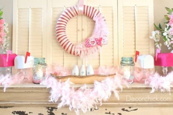 Valentines Day Mantel Decor Ideas