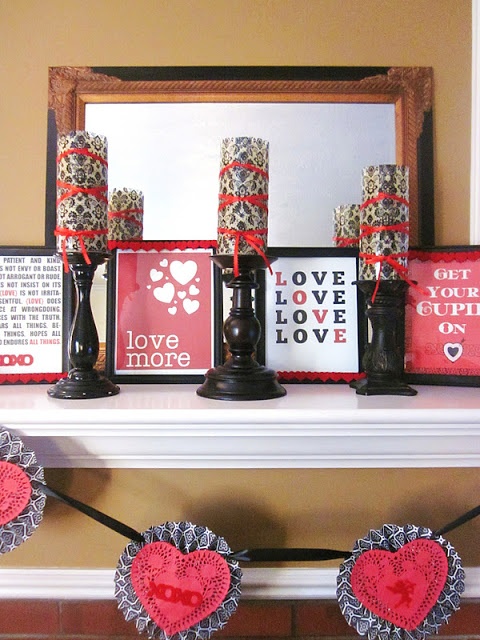 Valentines Day Mantel Decor Ideas