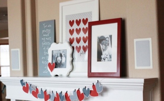 Valentines Day Mantel Decor Ideas