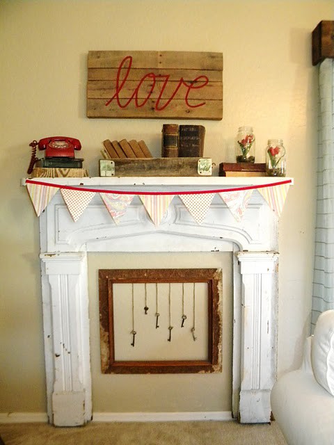 Valentines Day Mantel Decor Ideas