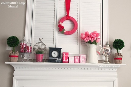 Valentines Day Mantel Decor Ideas