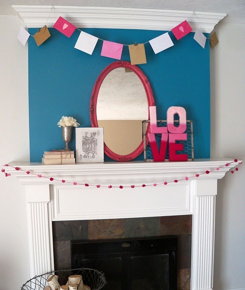 Valentines Day Mantel Decor Ideas