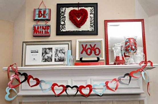 Valentines Day Mantel Decor Ideas