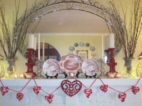 Valentines Day Mantel Decor Ideas