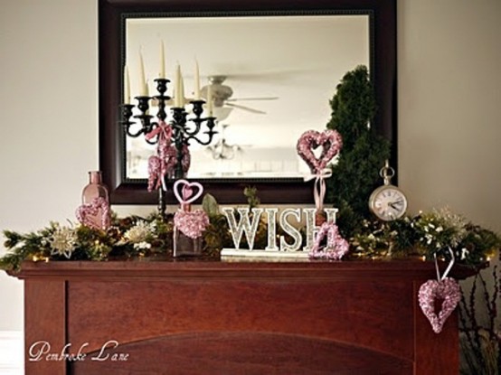 Valentines Day Mantel Decor Ideas