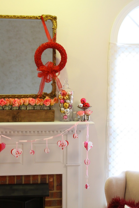 Valentines Day Mantel Decor Ideas