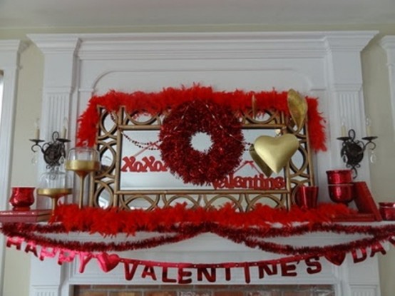 Valentines Day Mantel Decor Ideas