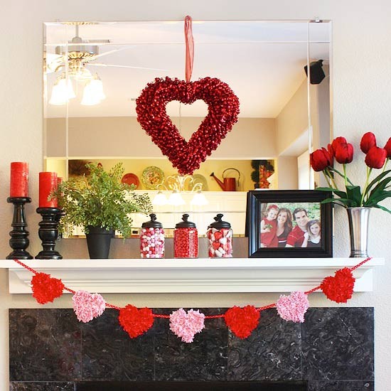 Valentines Day Mantel Decor Ideas