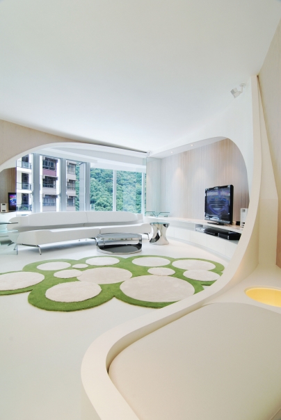 Very Modern Apartment Design Inspired By Nature – Living Pod by Joey Ho Design