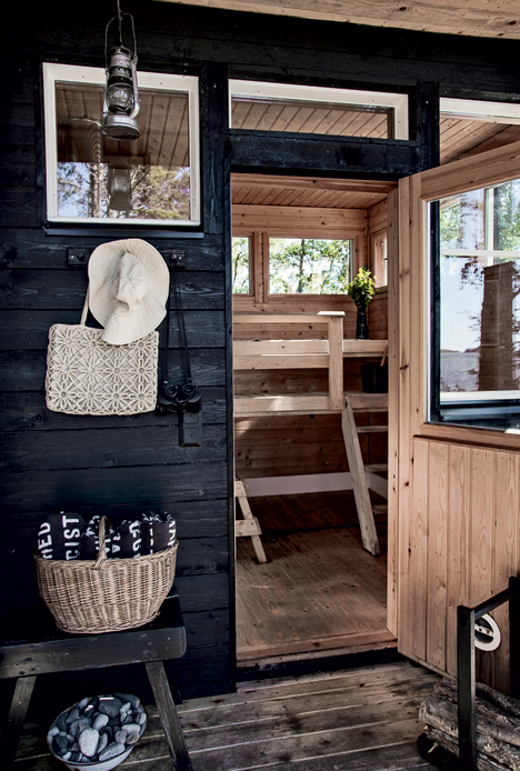 Very Simple Finnish Summer House In Black And White