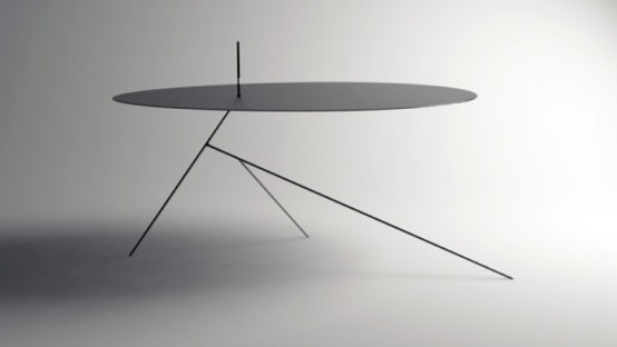 The Thinnest Minimalist Black Table Ever