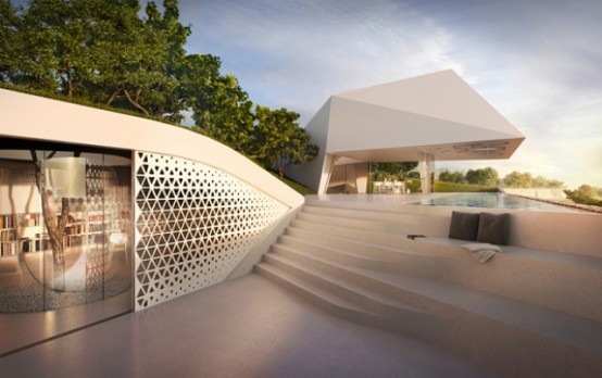 Villa F With Impressive Futuristic Architecture