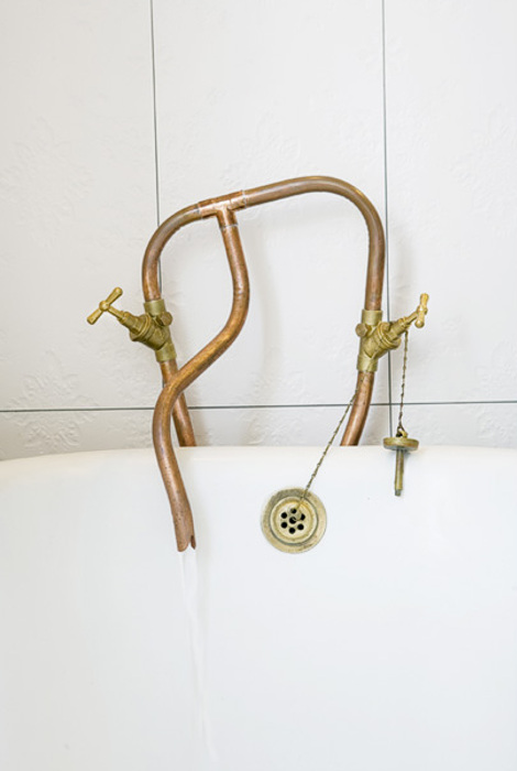 Vintage And Sculptural Bathroom Design