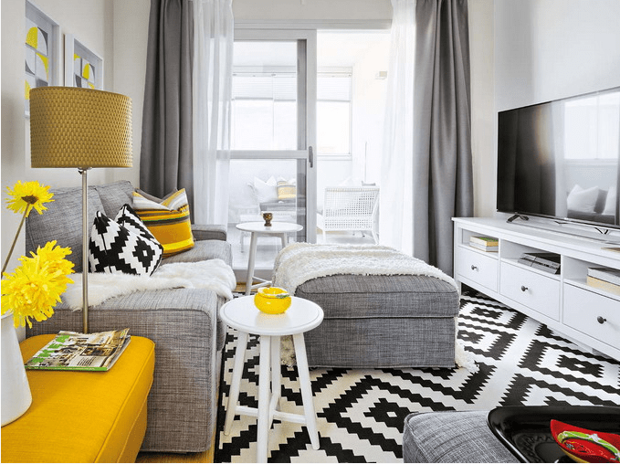 Vivacious Malaga Apartment Design With IKEA Furniture And Juicy Accents