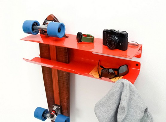 Wall Ride Rack For Displaying Your Skateboard