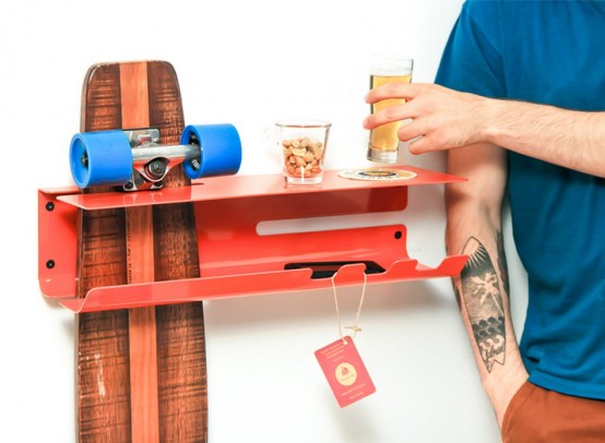 Wall Ride Rack For Displaying Your Skateboard