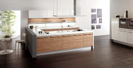 Daniela walnut wood kitchen