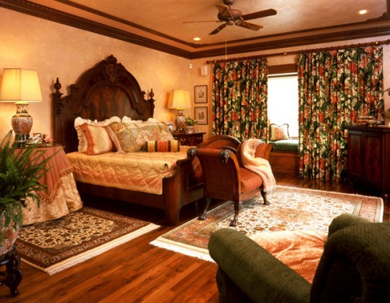 Warm Bedrooms Design in Old School Style by Maura Taft Warm Bedrooms Design in Old School Style by Maura Taft