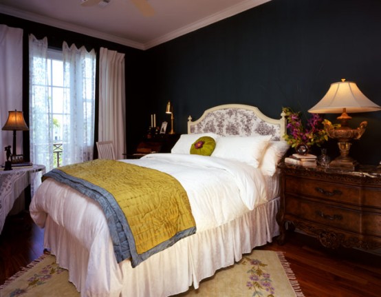 Warm Bedrooms Design in Old School Style by Maura Taft