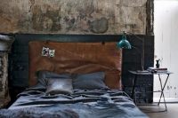 warm brown masculine headboard