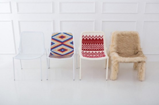 Warm Clothing For Simple Metal Chairs
