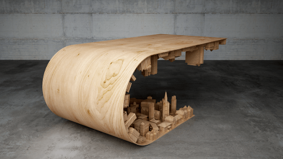 Wave City Coffee Table Inspired By The Movie Inception