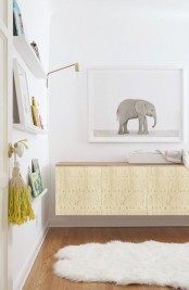 Modified hanging IKEA Besta unit