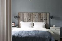 weathered wood masculine headboard