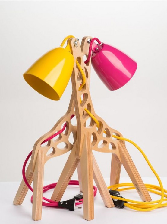 Whimsical And Colorful Giffy Table Lamp