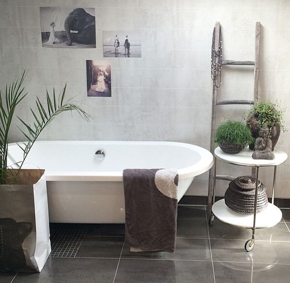 white IKEA strind for bathroom storage and display