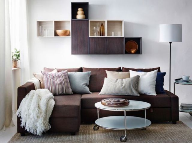 white Strind as a coffee table