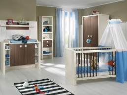 White And Wood Baby Nursery Furniture Sets By Paidi