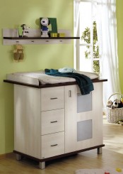 White And Wood Baby Nursery Furniture Sets By Paidi