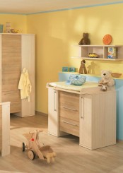 White And Wood Baby Nursery Furniture Sets By Paidi