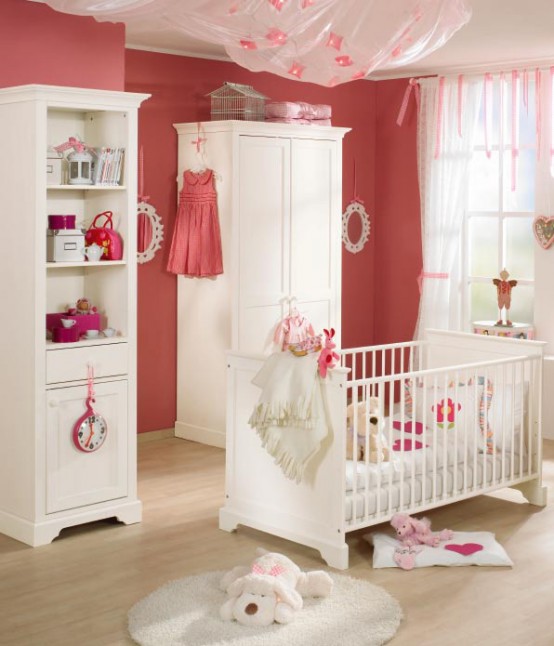 White And Wood Baby Nursery Furniture Sets By Paidi