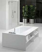 White Bathroom Appliances With Patterns And Textures