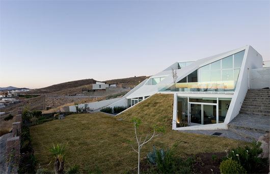 White House In The Mountain Slope In Chihuahua