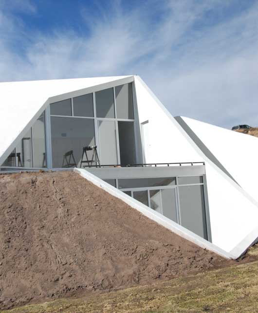 White House In The Mountain Slope In Chihuahua