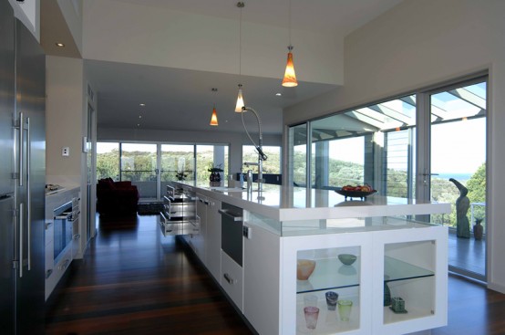 white kitchen island