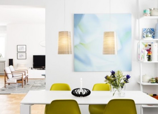 White Scandinavian House In The 50s Style