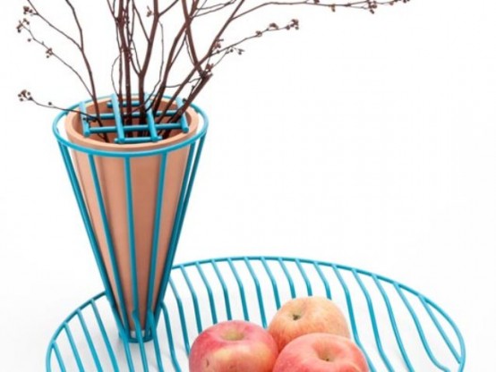 Wire Blossom Fruit Bowl And Vase In One