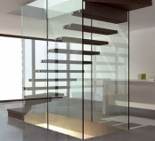 Wood And Glass Staircase