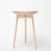 Wooden Stool With A Gaping Mouth For A Magazine