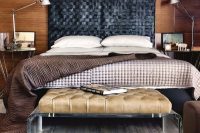 woven leather masculine headboard