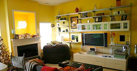 yellow living room